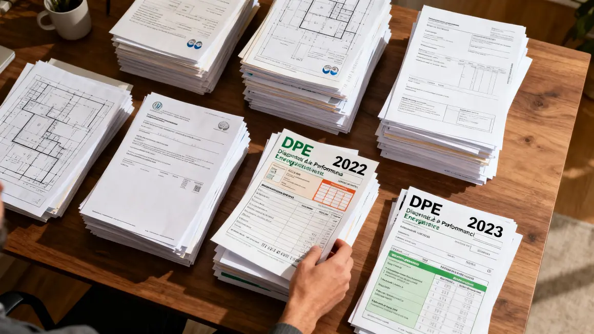 audit energetique obligatoire documents factures plans DPE sur table moderne
