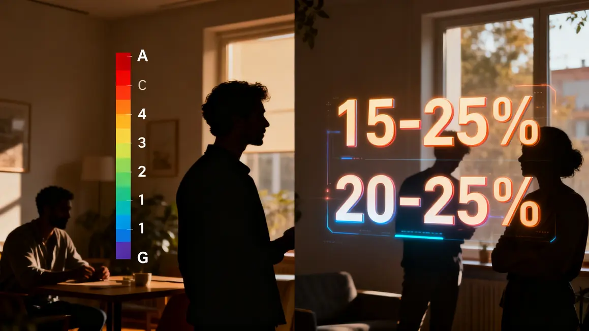 audit énergétique et DPE comparaison graphique, économies chiffrées