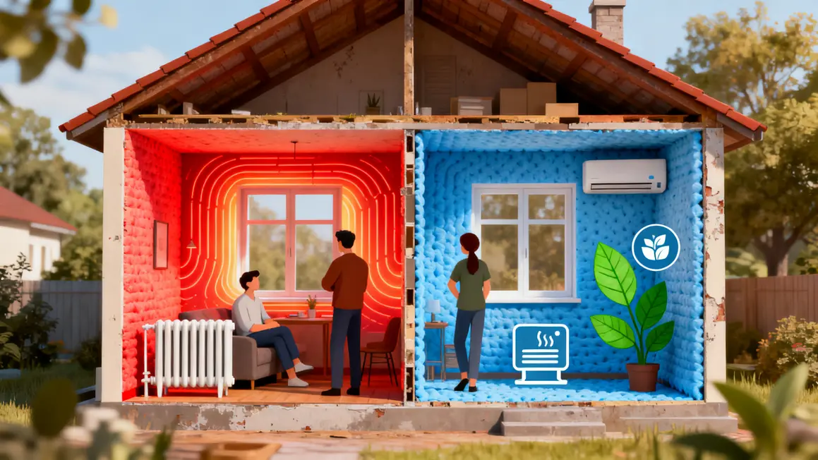 coupe maison isolation rénovation énergétique