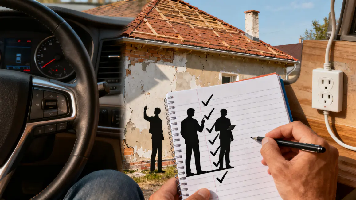 Checklist habitation inspection murs toiture prise