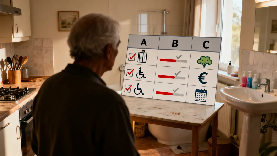 tableau comparatif logements senior accessibilité budget autonomie