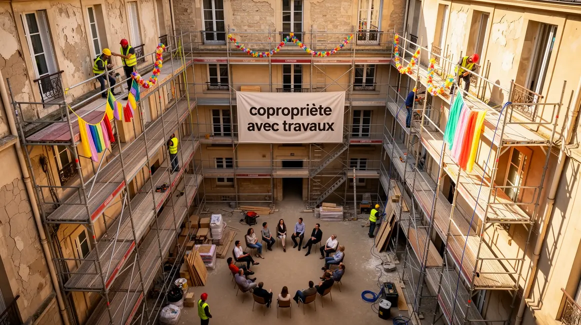 copropriete travaux immeuble renovation echafaudages