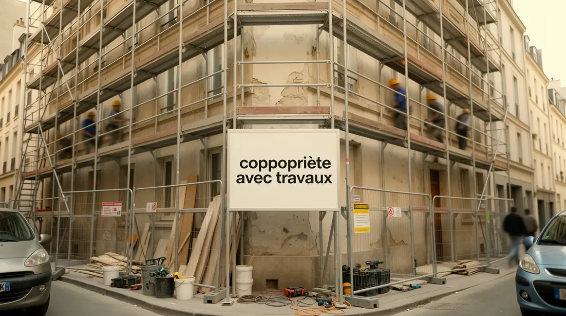 Immeuble ancien en renovation copropriete avec travaux