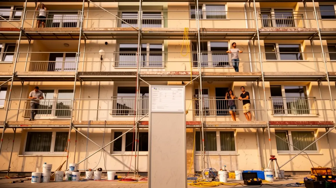 façade immeuble copropriété échafaudages organisation travaux