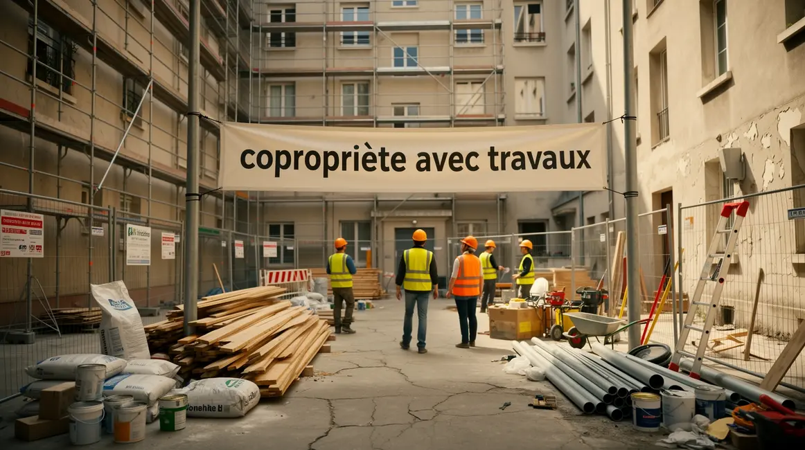 copropriete travaux echafaudage et chantier urbain
