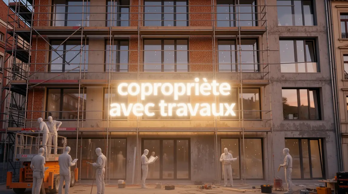 Artisans et travaux dans immeuble copropriete moderne