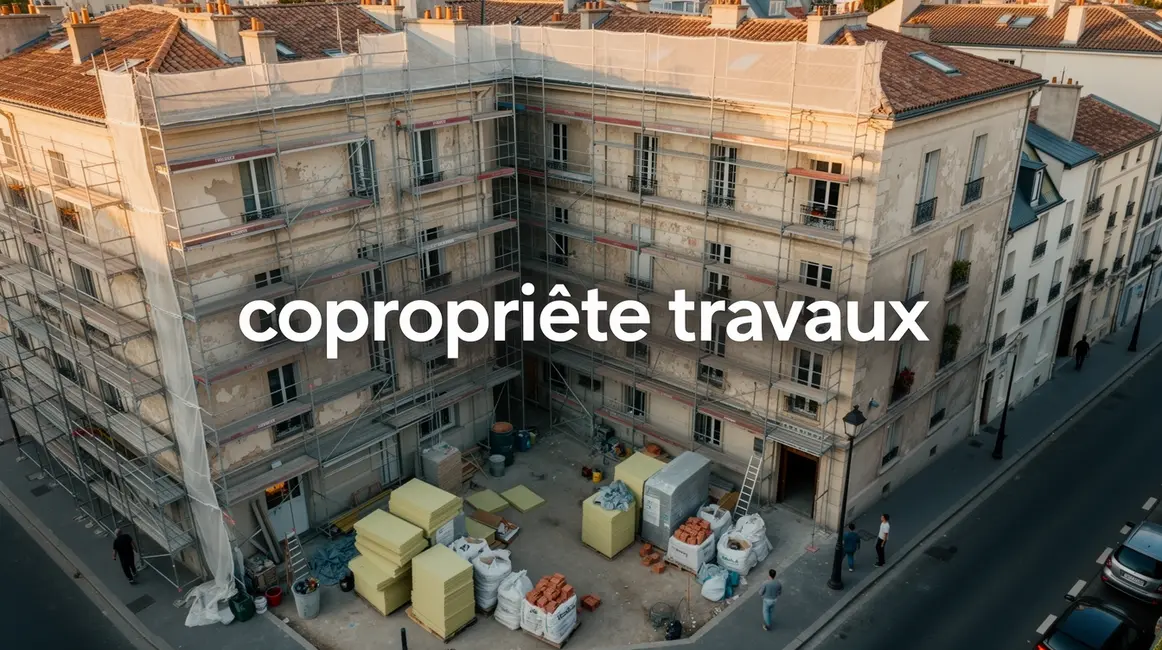 copropriete travaux survol immeuble echafaudages