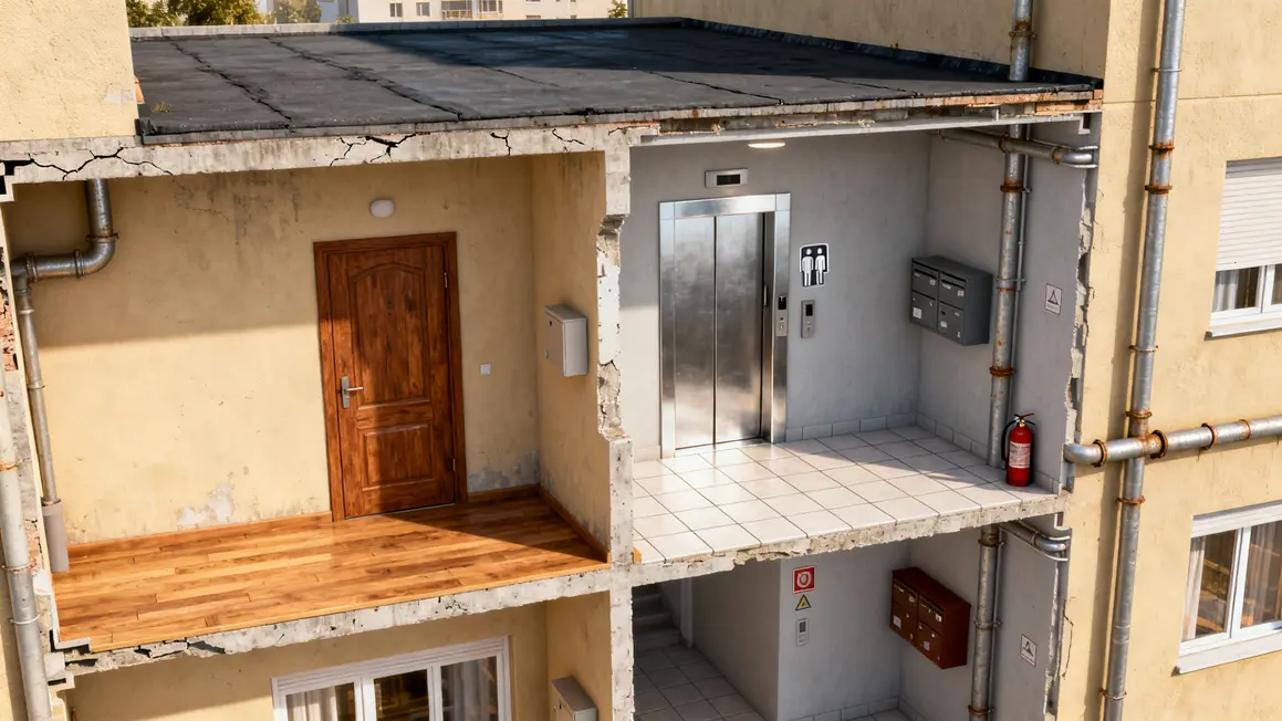copropriete immeuble coupe privatif commun