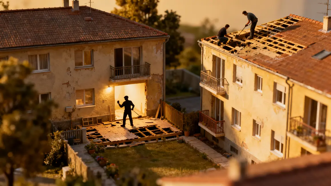 copropriete travaux distinction privatif commun