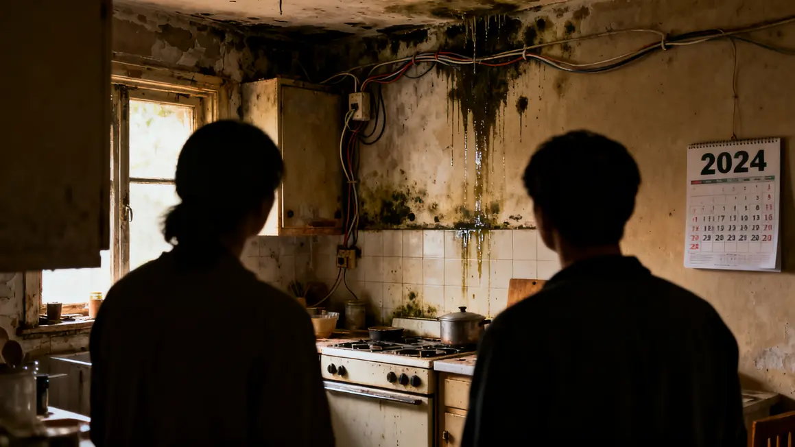 cuisine habitat indigne moisissures électricité infiltration