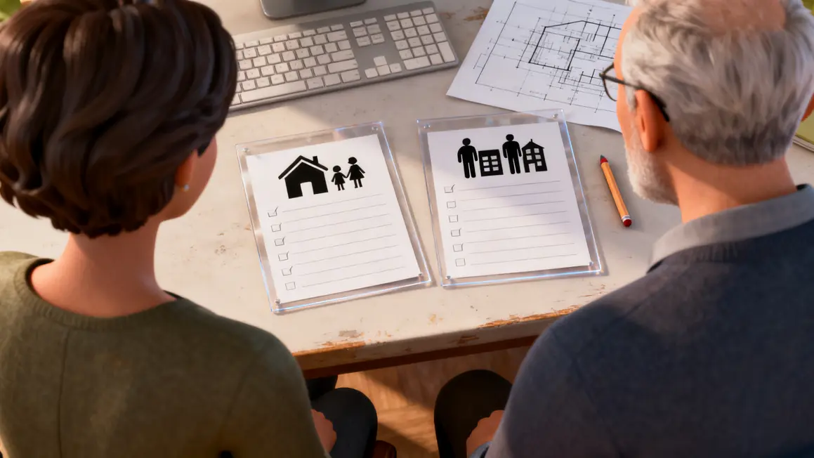 Personnages listes besoins checklist maison appartement