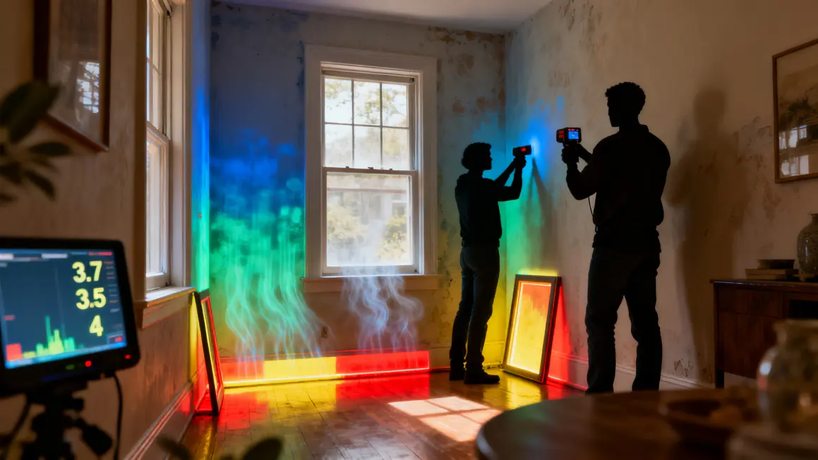 Repérage pertes chaleur isolation caméra thermique logement
