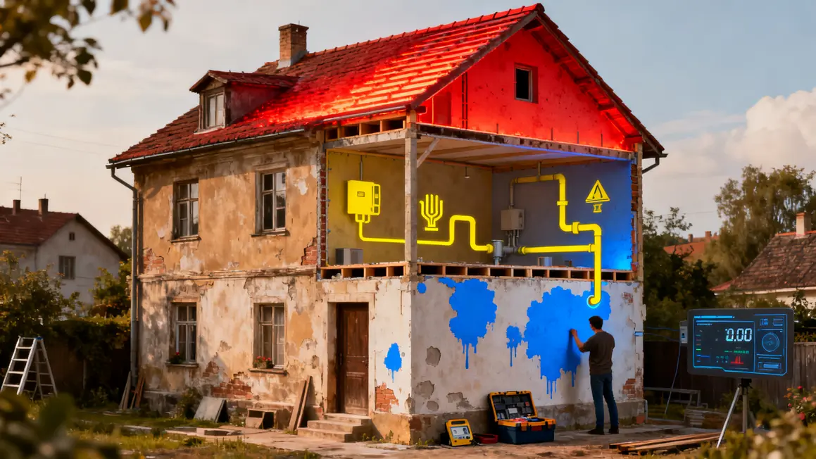 Coupe maison ancienne diagnostic technique rénovation