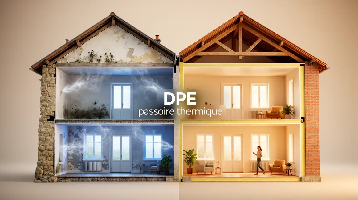 DPE passoire thermique avant après rénovation