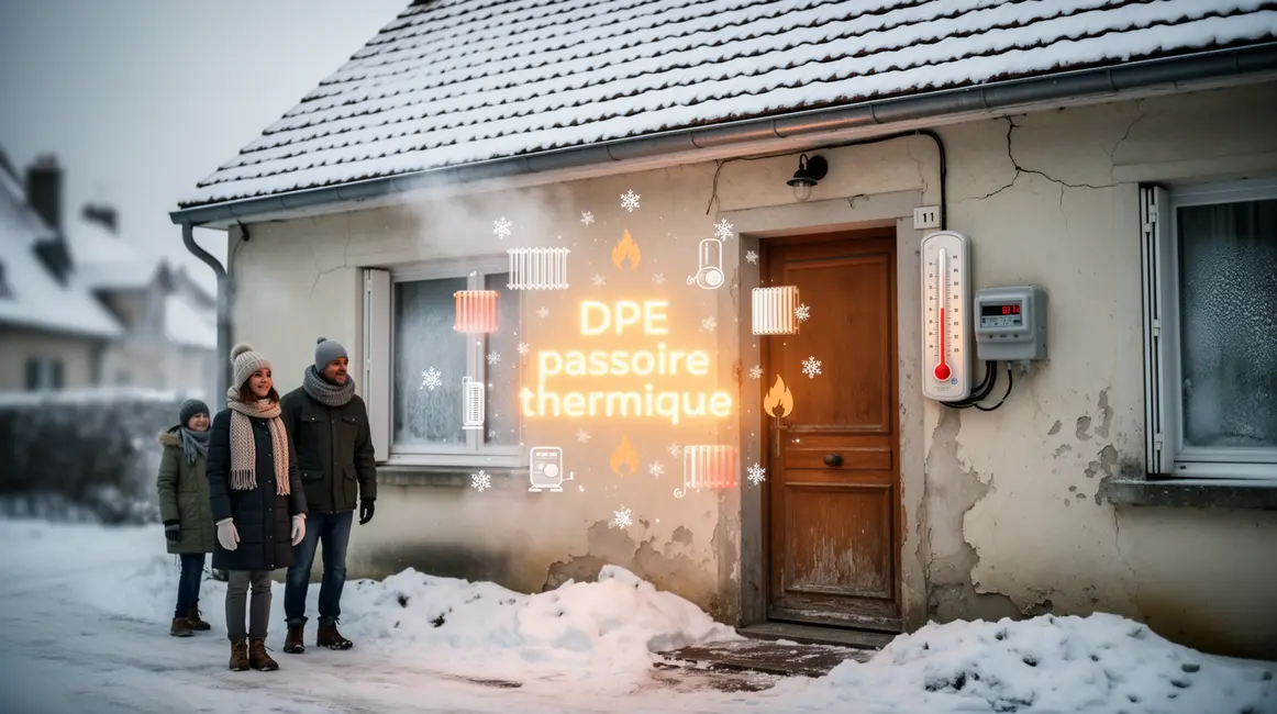 DPE passoire thermique maison peu isolée en hiver