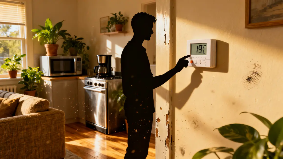 energie au quotidien personne ajuste thermostat maison