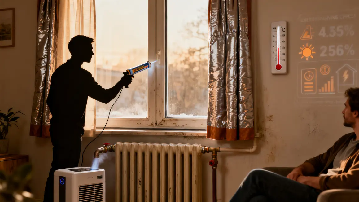 Joints fenêtres, rideaux thermiques, astuce économie DPE passoire thermique