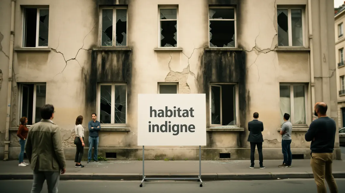 Immeuble habitat indigne traces humidite
