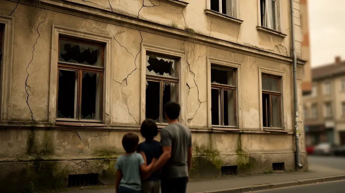 Immeuble délabré famille habitat indigne