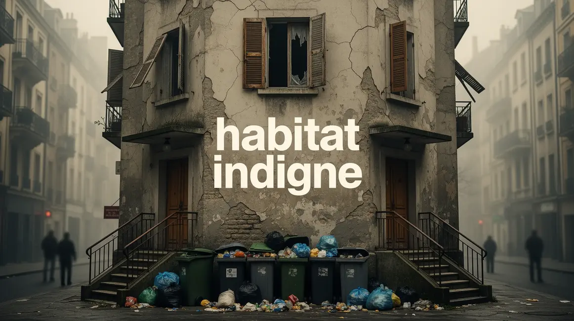 Immeuble fissuré et abîmé habitat indigne