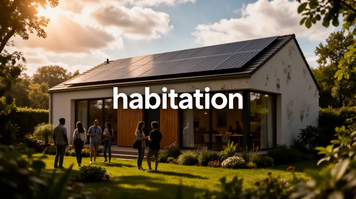 maison moderne panneaux solaires jardin 2026