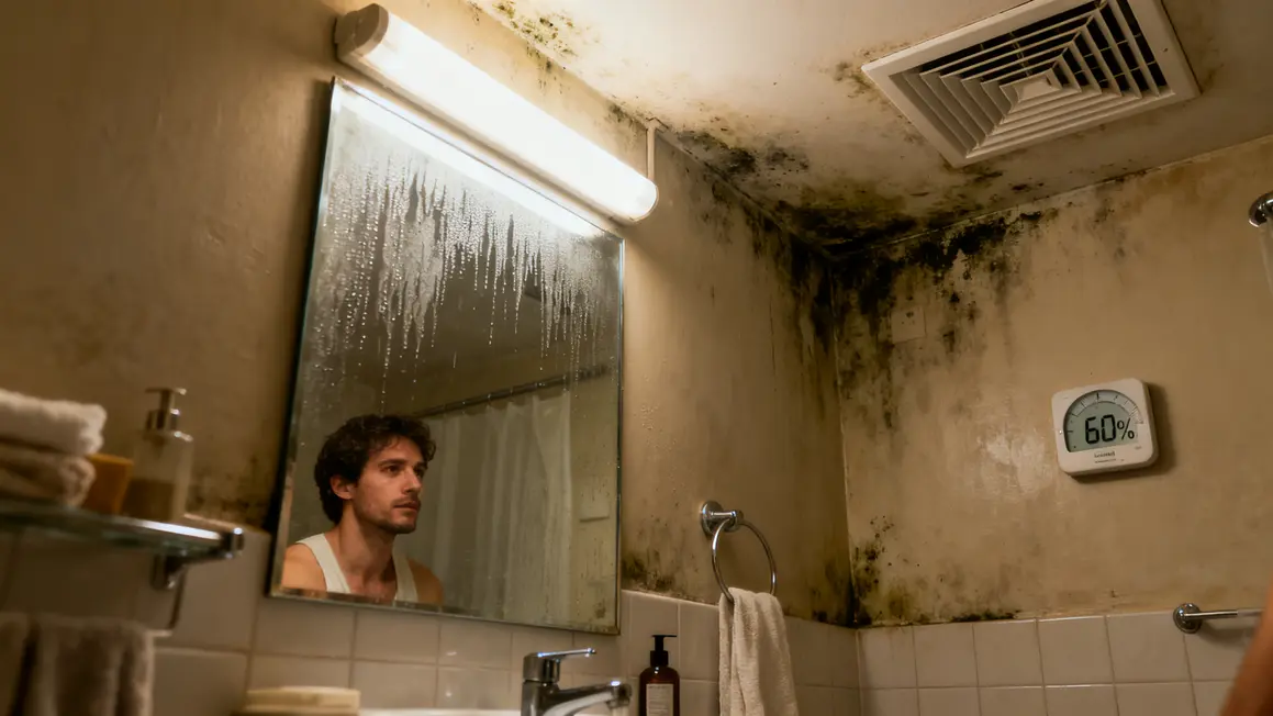 Salle de bains humidité moisissures VMC signes