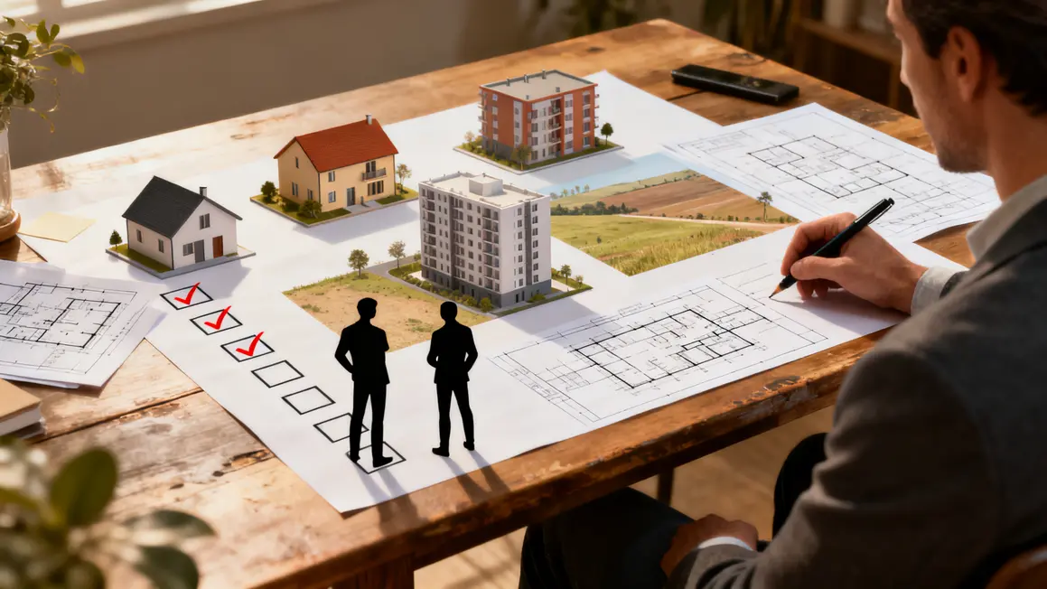 Tableau priorités projet habitation maison appartement terrain