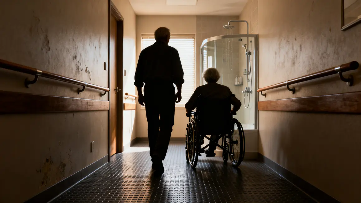 couloir large, douche adapte et barres pour senior et pmr en 2026