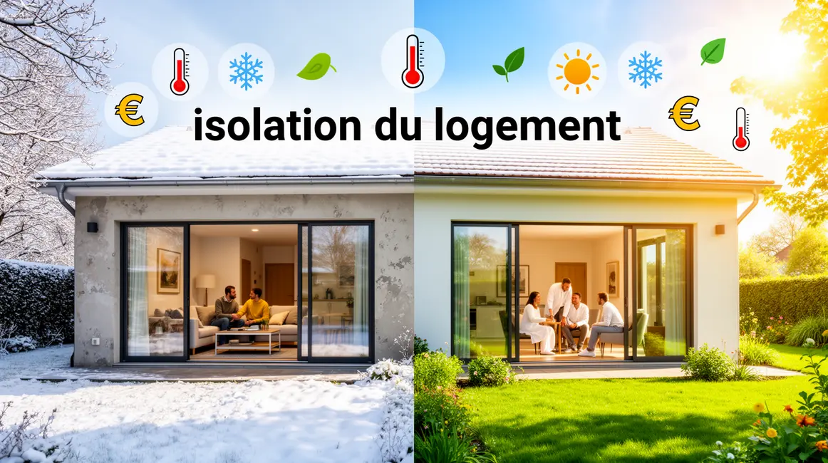 isolation du logement vue maison confort thermique hiver ete