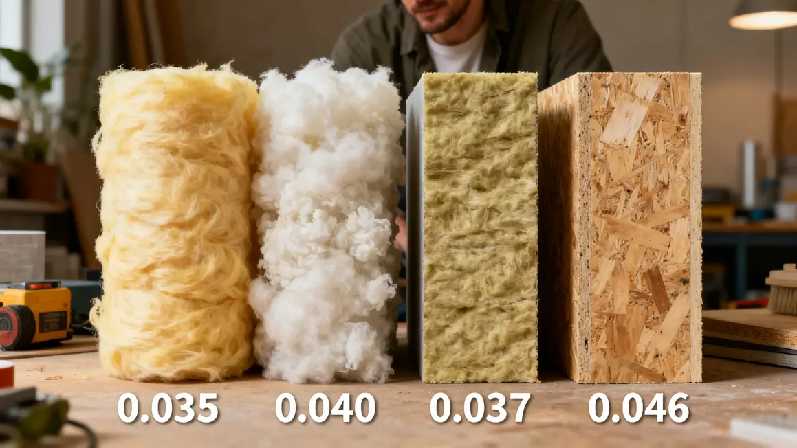 laine de verre, ouate de cellulose, panneaux, fibres de bois isolants