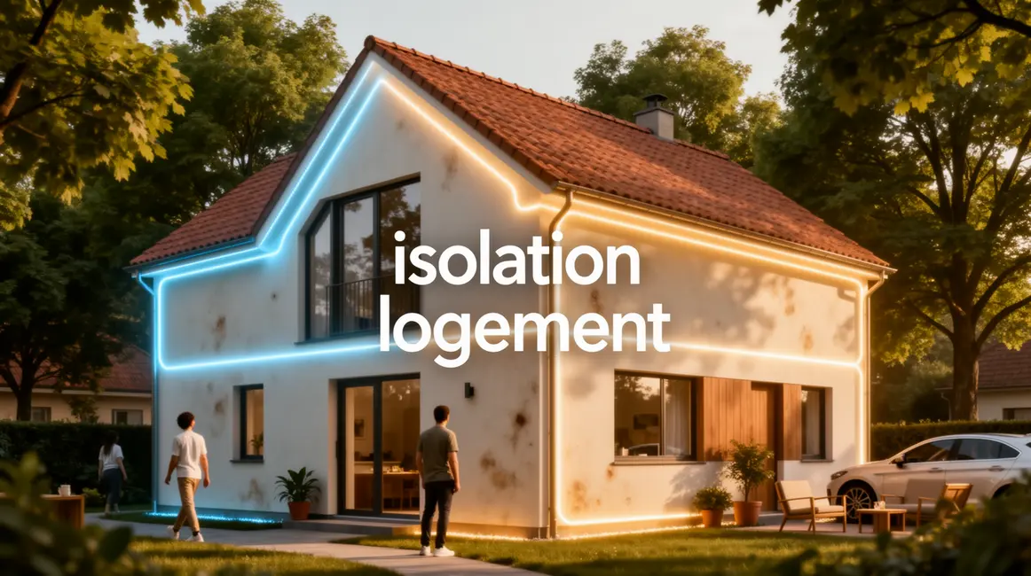 maison isolée avec effet lumineux sur toit murs sols