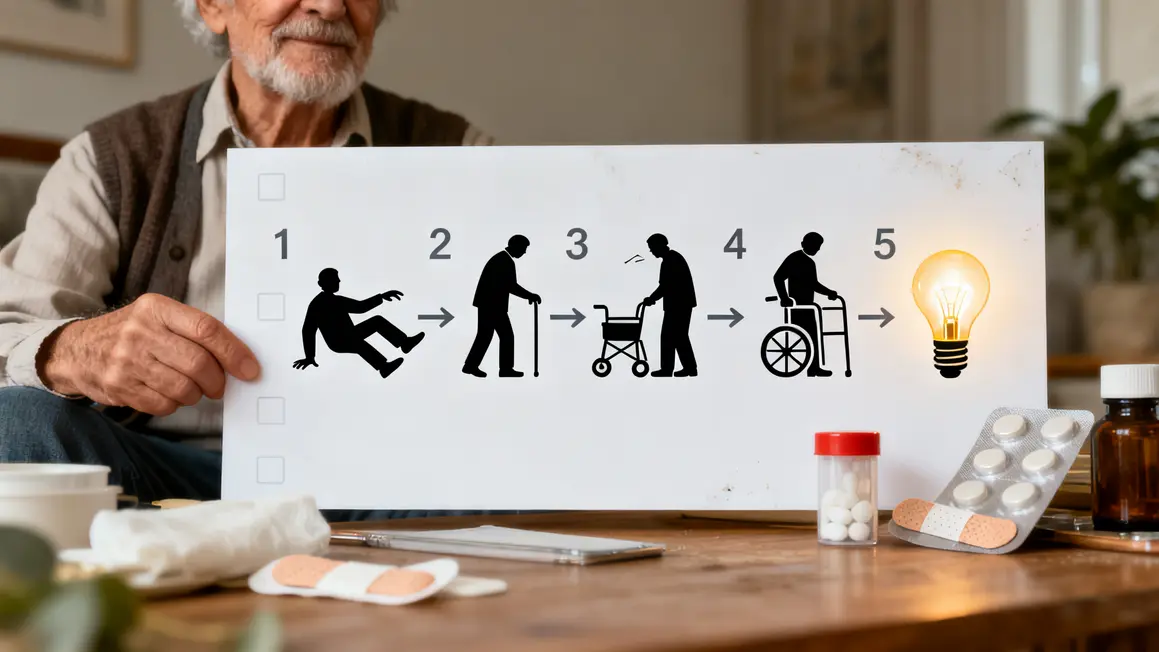 checklist signes physiques logement senior chute fatigue pilulier