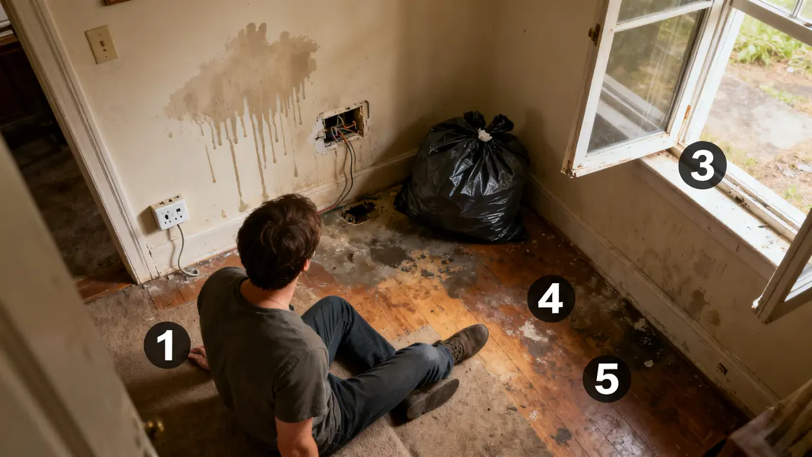 etat securite logement senior humidite sol abime inspection