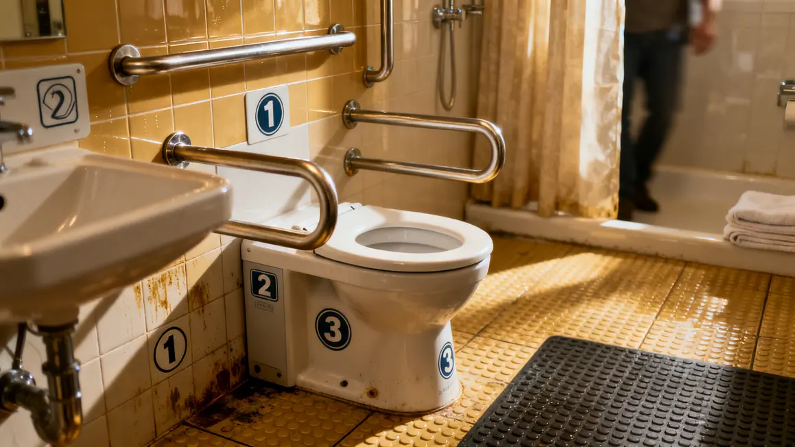 salle bain sécurisée logement senior barres appui sol antidérapant rehausseur