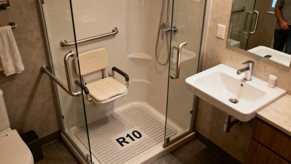 Salle de bain sécurisée logement senior antidérapant