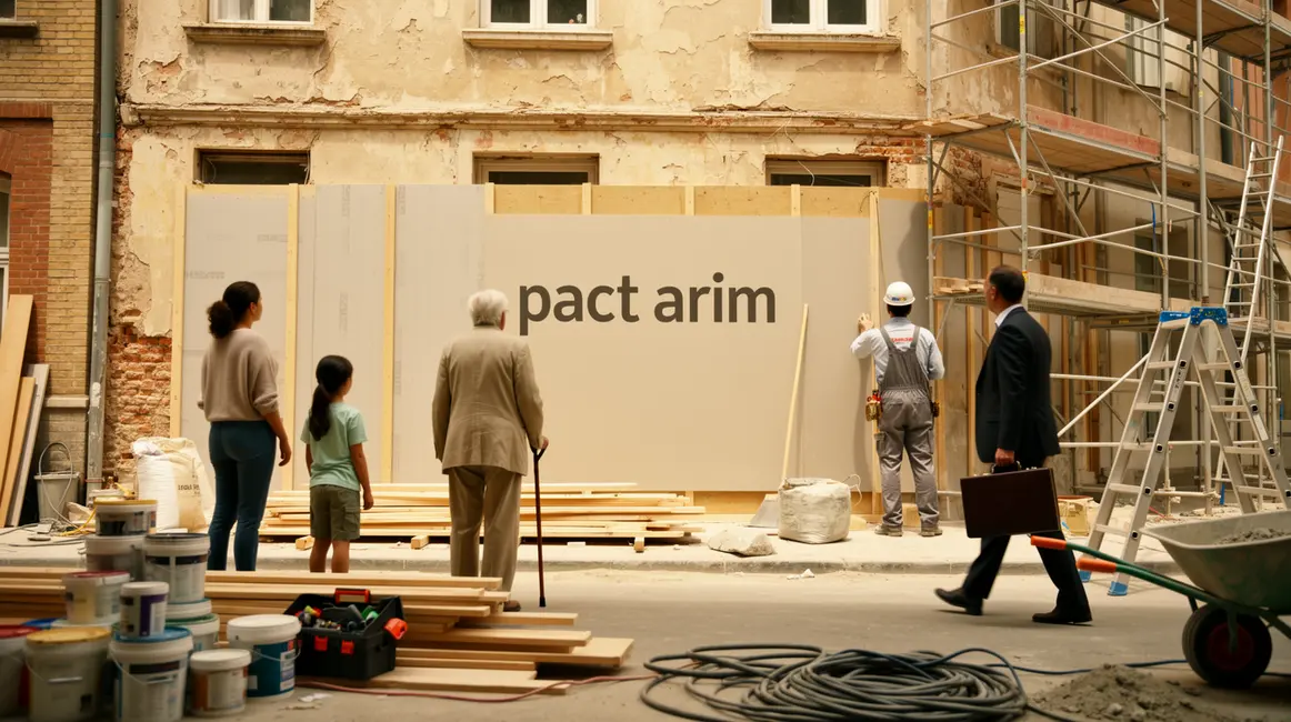 Maison ancienne en rénovation avec famille senior artisan Pact Arim