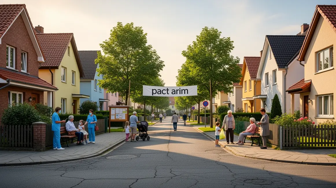 Quartier rénové avec familles seniors, Pact Arim