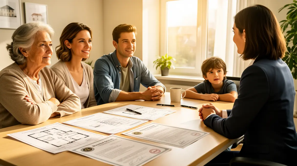 Pact ARIM Soliha famille au bureau habitat