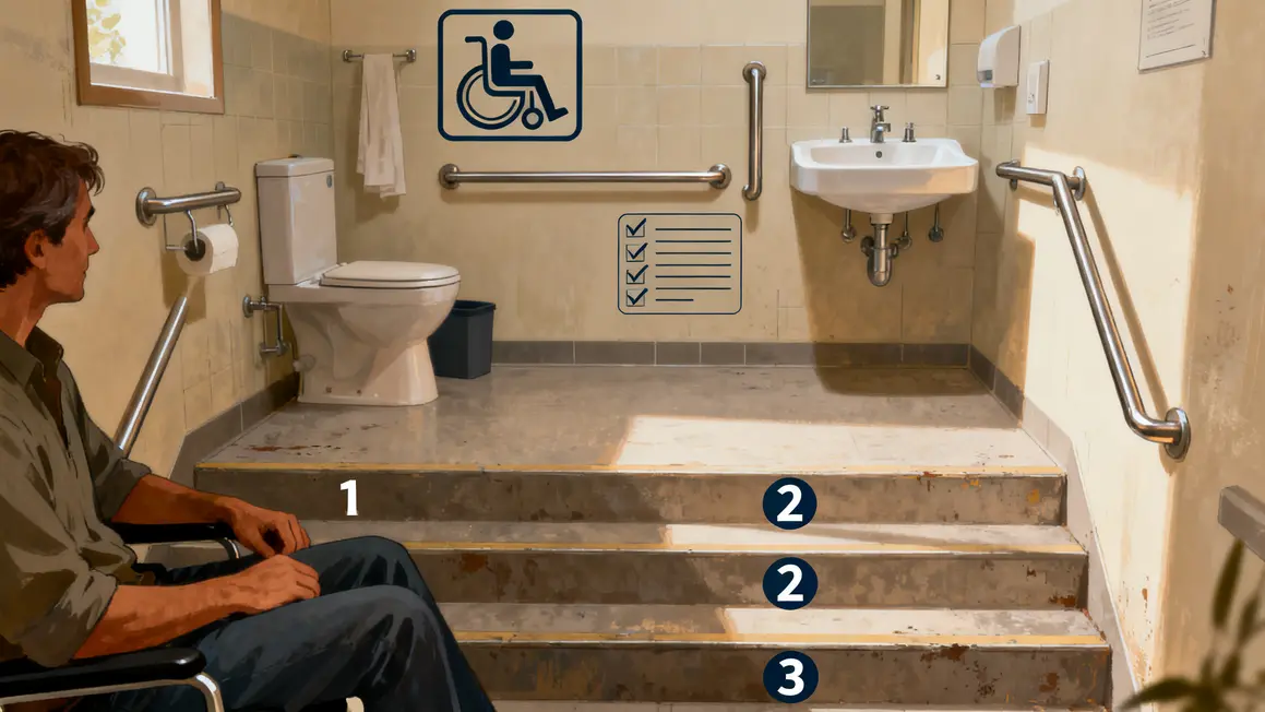 Plan technique salle de bains accessible checklist fauteuil roulant