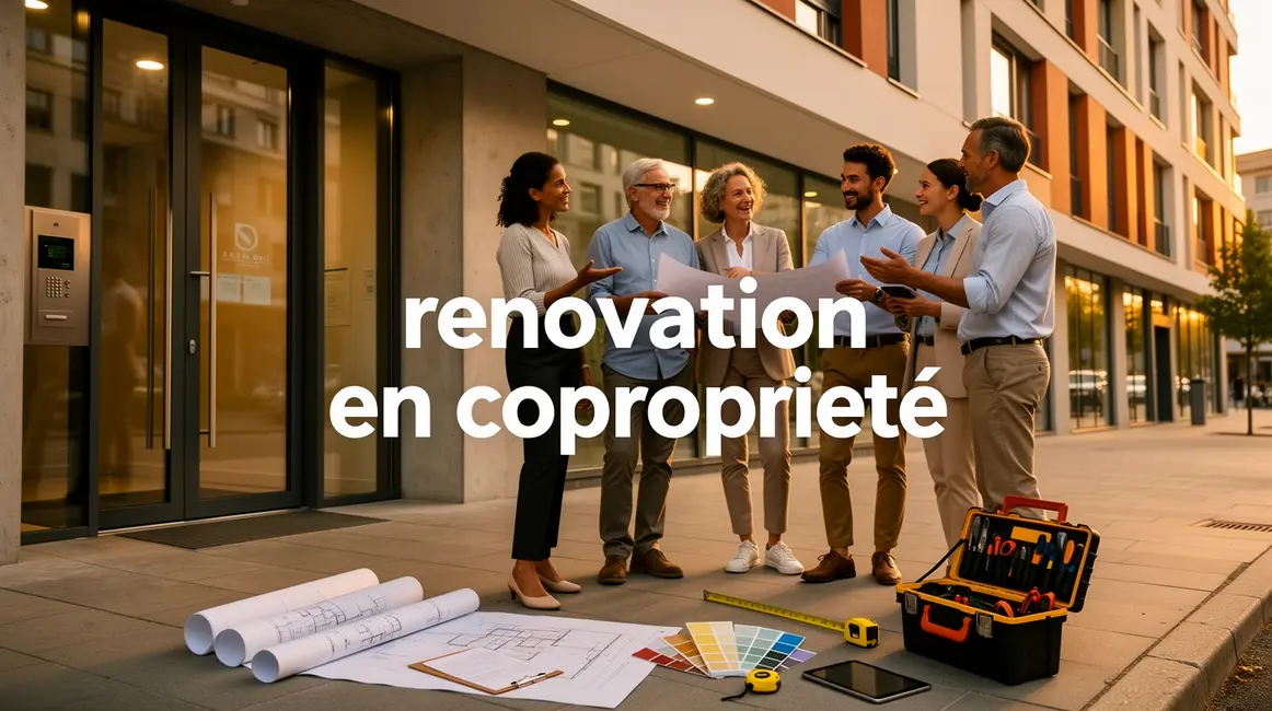 renovation en copropriete urbain silhouettes coproprietaires