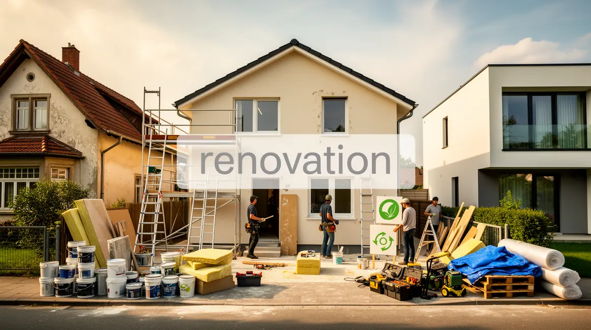 Visuel rénovation logement entre maison ancienne et moderne