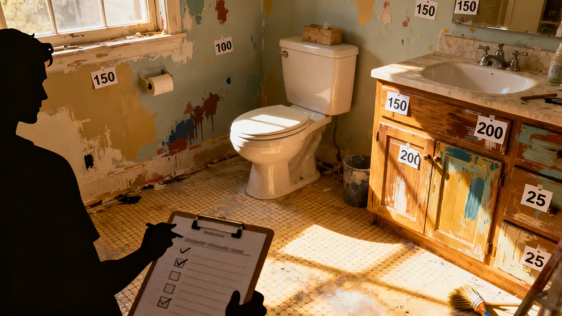 Salle de bains en rénovation petit budget, checklist, coûts estimatifs