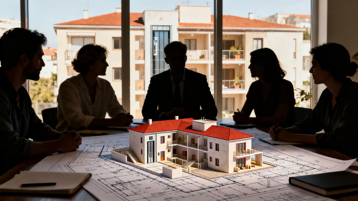 Copropriétaires réunion plan immeuble parties communes privatives