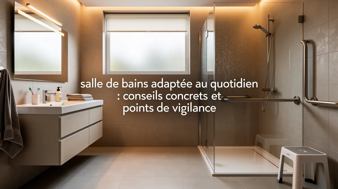 Salle de bains adaptée fonctionnelle accessible et sécurisée