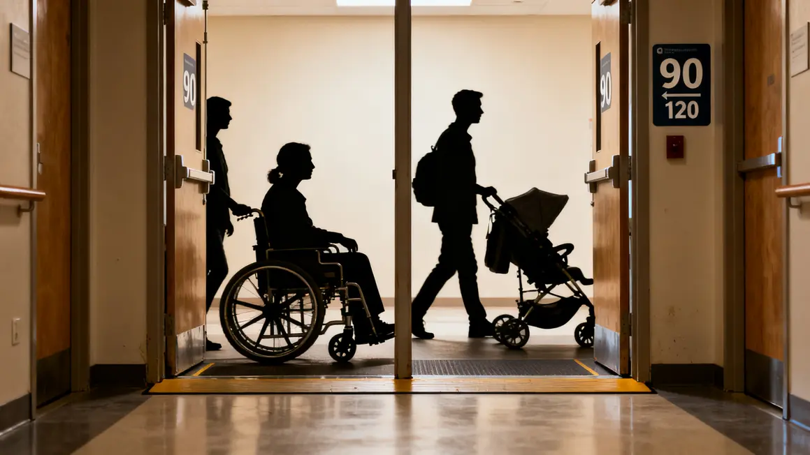travaux accessibilite couloir portes larges seuil plat usagers
