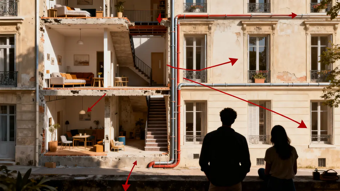 Travaux copropriete parties privatives communes schematic