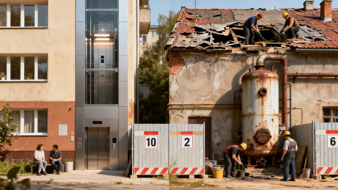 Immeuble copropriété travaux rénovation parties communes
