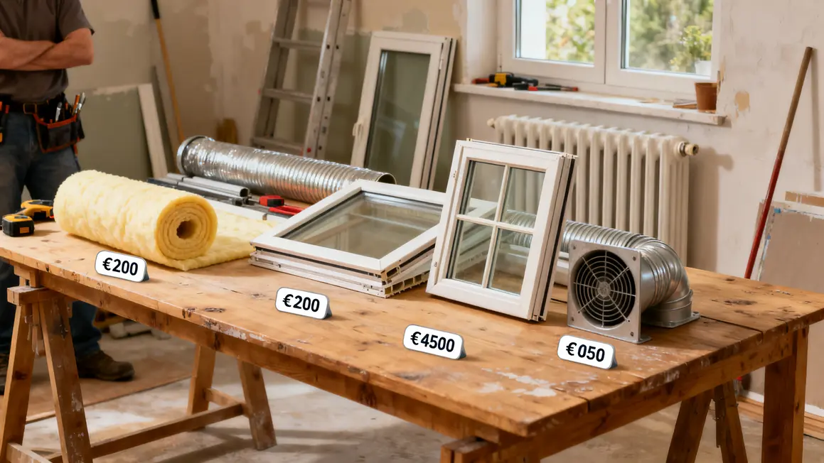 Tableau travaux rénovation passoire thermique DPE