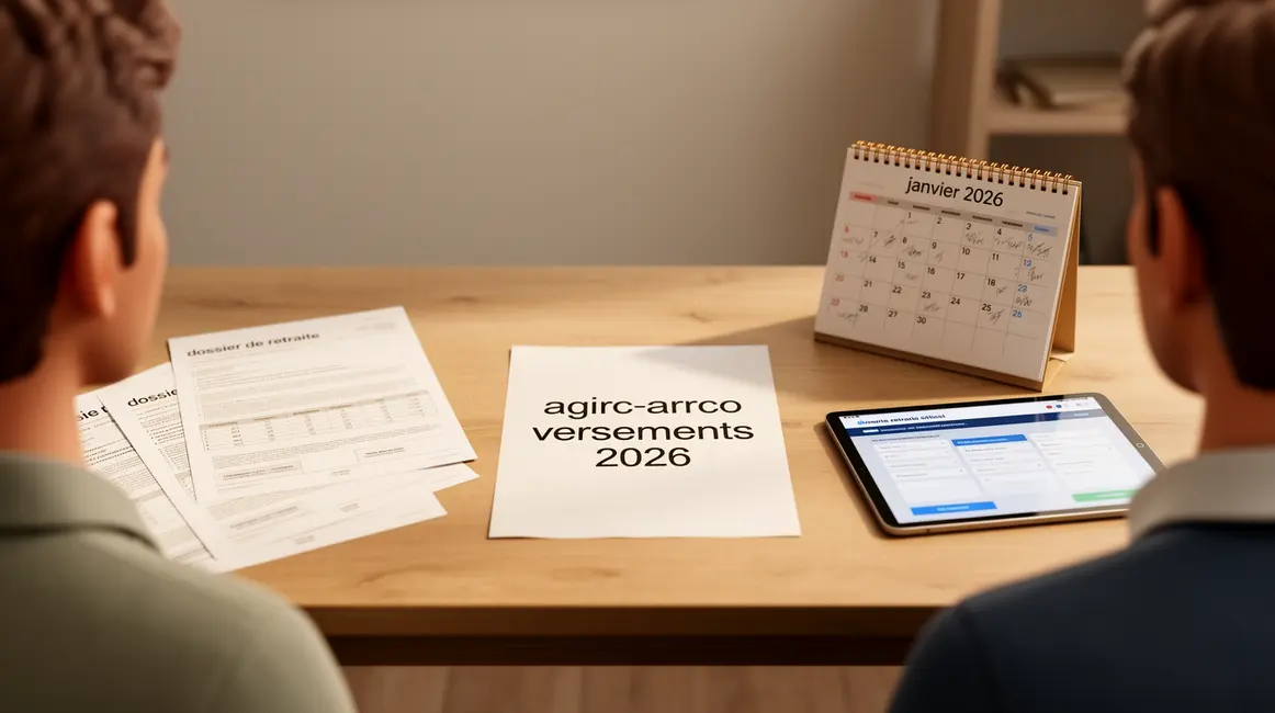 bureau, calendrier, documents Agirc-Arrco 2026