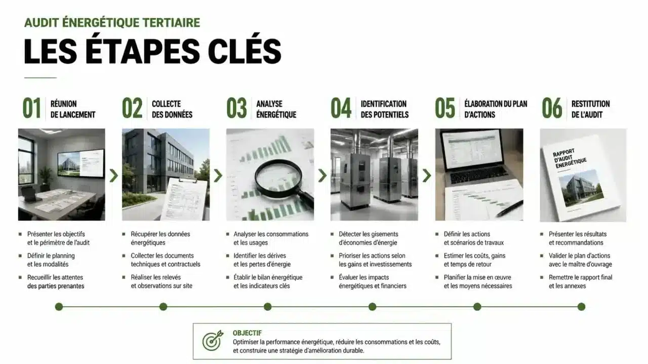 Processus de déroulement d'un audit énergétique tertiaire